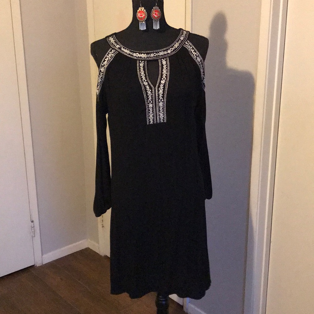 Embroidered black Dress